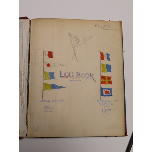 194 - ROYAL SOLENT YACHT CLUB: A RUN OF LOG BOOKS SPANNING 1898-1909
Kept by W.E May for a variety of yach... 