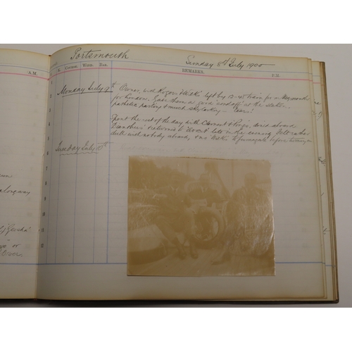 194 - ROYAL SOLENT YACHT CLUB: A RUN OF LOG BOOKS SPANNING 1898-1909
Kept by W.E May for a variety of yach... 