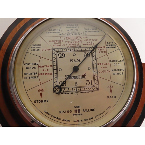 37 - A STORMOGUIDE BY SHORT & MASON, CIRCA 1932
the 5in. silvered dial signed S&M and numbered 40... 