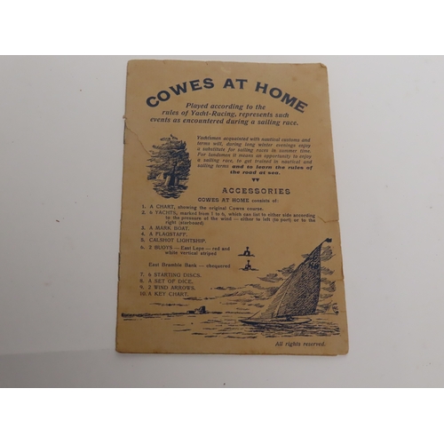 4 - THE COWES AT HOME BOARD GAME, CIRCA 1930
comprising two boards depicting the Solent and Cowes, woode... 