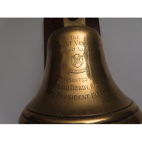 57 - CUNARD LINE'S R.M.S. 'BERENGARIA' BELL CAST FROM HER OWN BRONZE, 1936
cast in bronze engraved THE | ... 