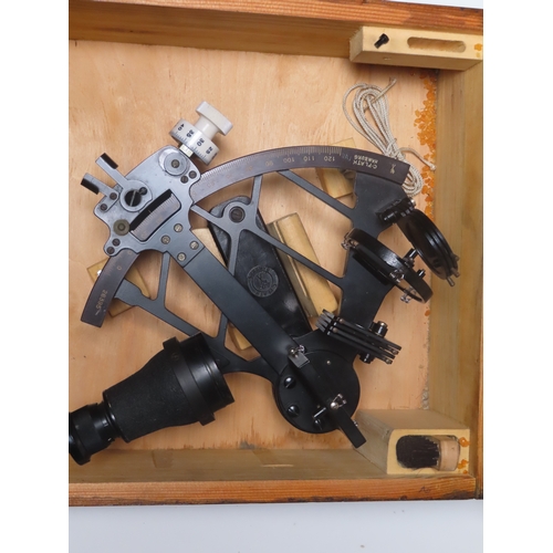 6 - A 6½IN. RADIUS MICROMETER SEXTANT FOR THE KRIEGSMARINE BY C. PLATH, HAMBURG, CIRCA 1944
the ebonised... 