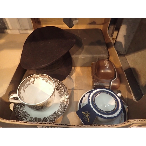 101 - Box of mixed items including cup and saucer