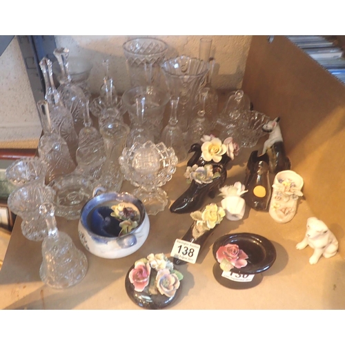 130 - Mixed glass and ceramics