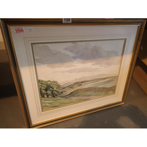 150 - 1952 framed watercolour by Allan Aspin