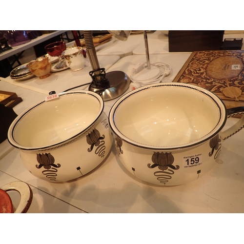 159 - Pair of early 20thC chamber pots