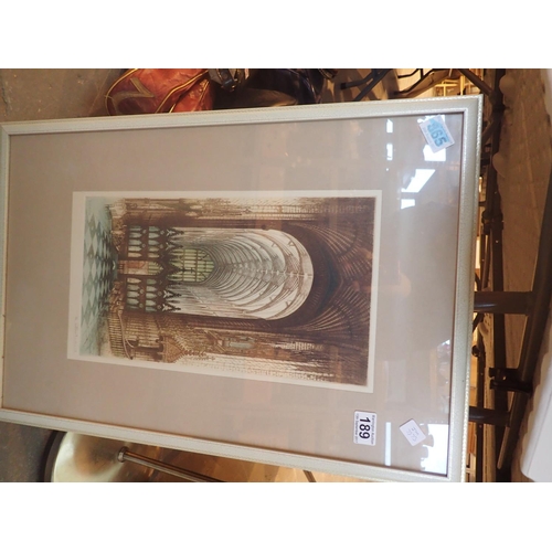 189 - Limited Edition print of Winchester Cathedral with artists signature