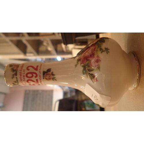 80 - Royal Albert Old Country Roses vase, 1962 backstamp, first quality