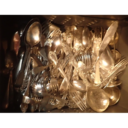 91 - Box of silver plated cutlery