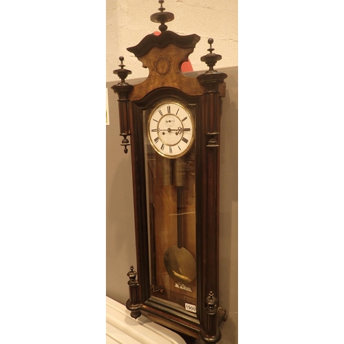 1900 - Good quality twin weight Vienna wall clock