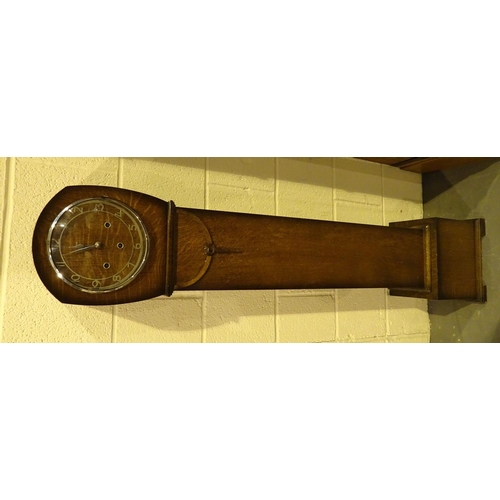 1831 - Smiths Grandmother clock with key and pendulum