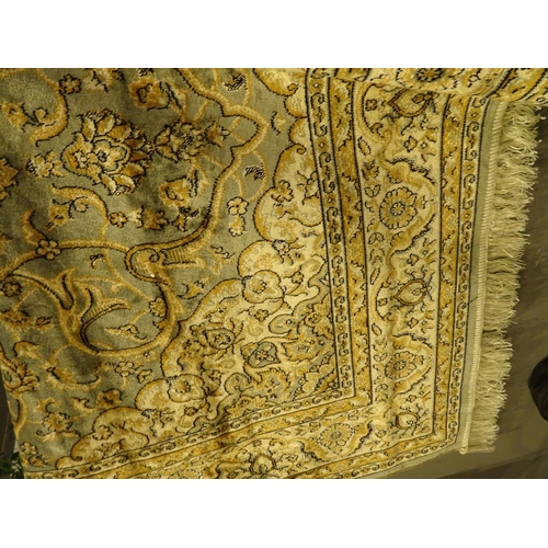 1854 - Brand new green ground Keshan Rug 190 x 140 cm