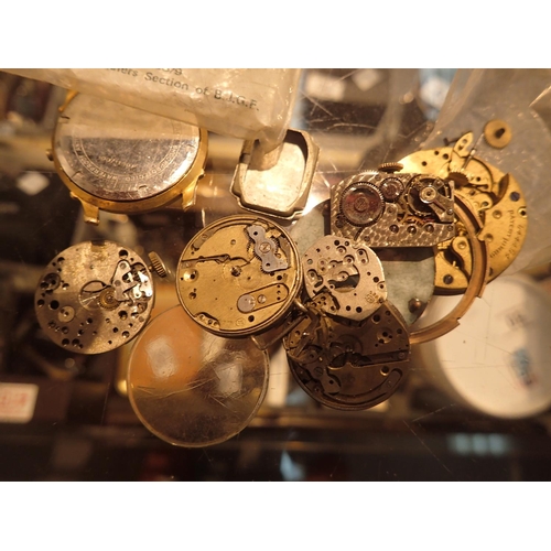 83 - Bag of mixed watch movement parts