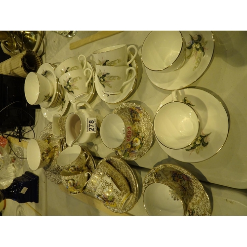 278 - Two vintage china tea sets