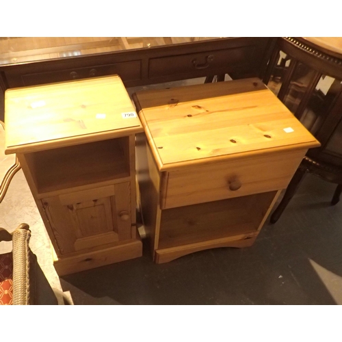 790 - Two pine bedside tables