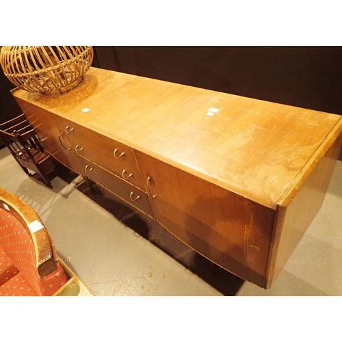 855 - Portwood of Stockport teak sideboard with cutlery draw