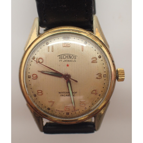 1045 - Technos 17 jewel wristwatch and a Jesby mechanical example