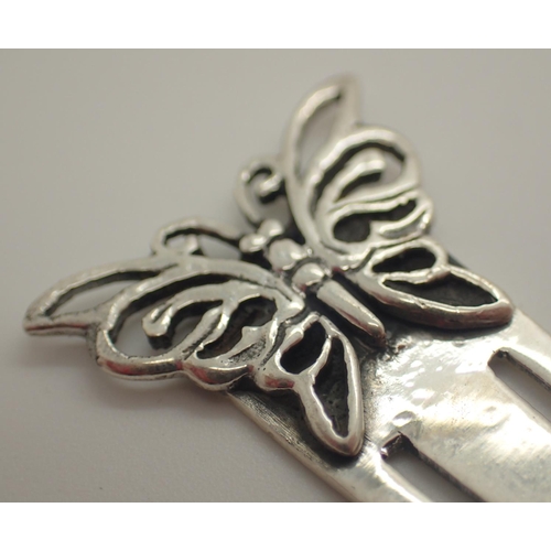 1114 - 925 silver butterfly bookmark