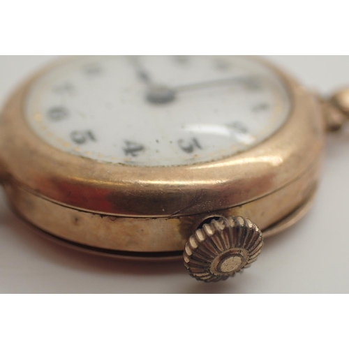 1236 - 9ct gold ladies early 20thC wristwatch