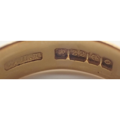 1265 - 22ct gold band 4,7g Size N