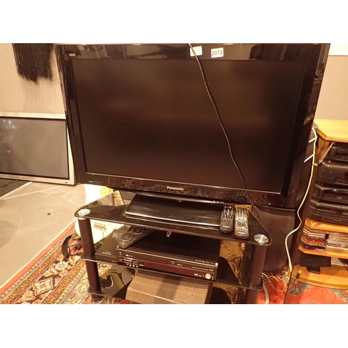 2072 - Panasonic 36'' flatscreen television model no TX-37LZD81 and video player