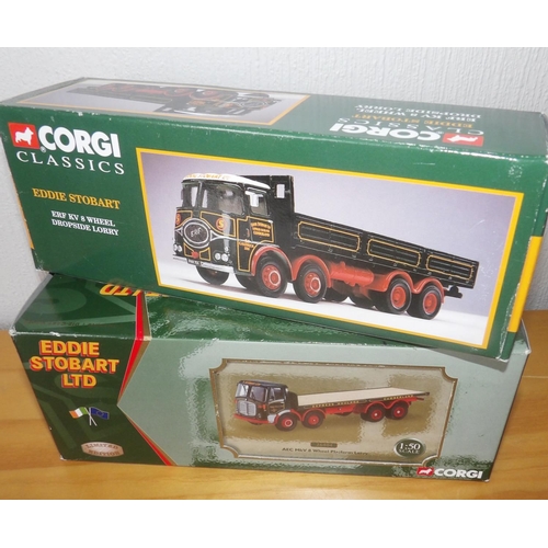 933 - Corgi 1.50 scale 2 Eddie Stobart ERF KV and AEC MK V
P&P group 2 (£20 for the first item and £2.50 f... 