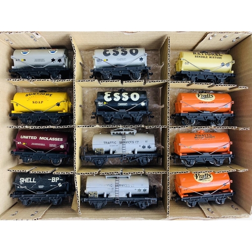 768 - 12x Hornby Dublo Tanker Wagons All Unboxed Including 10x Professionally Repainted mostly in 'Nevva W... 