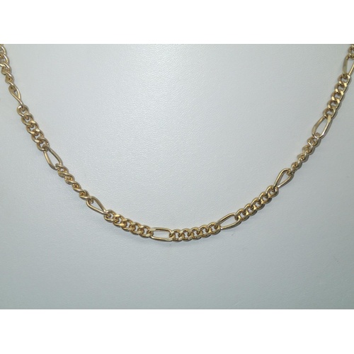 105 - Heavy gold plated 60 cm Figaro chain 
P&P group 1 (£16 for the first item and £1.50 for subsequent i... 