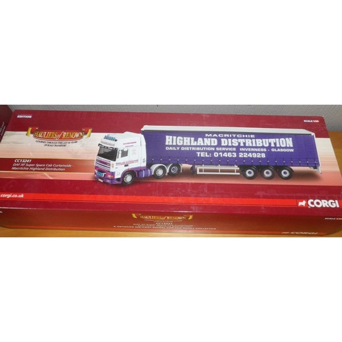 920 - Corgi 1.50 scale MacRitchie Highland Distribution DAF XF Curtainside
P&P group 2 (£20 for the first ... 