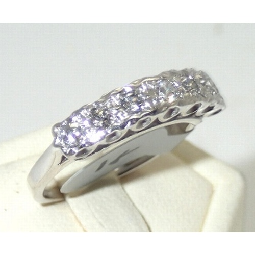 109A - Ladies 18ct white gold seven stone fancy diamond ring Size L 3.9g
P&P group 1 (£16 for the first ite... 