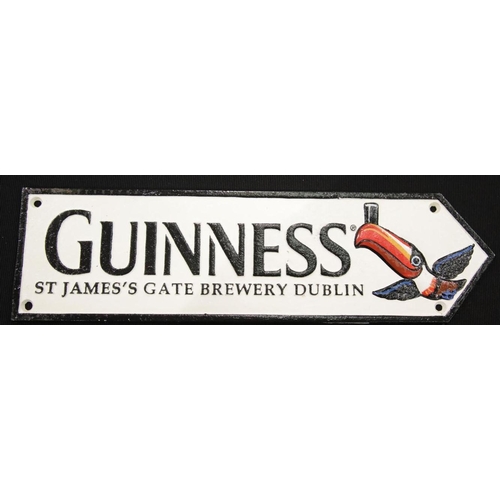 13 - Cast iron Guinness sign L: 38 cm. P&P Group 2 (£18+VAT for the first lot and £2+VAT for subsequent l... 