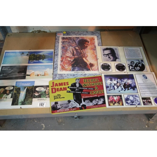 157 - Collection of reproduction advertising posters and a Guinness postcard display. P&P Group 1 (£14+VAT... 