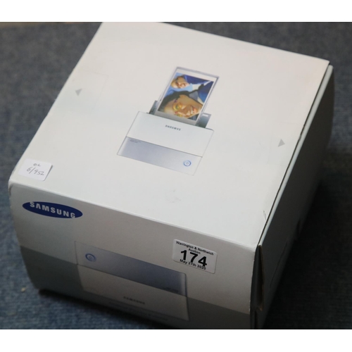 174 - Boxed Samsung digital photo printer SPP 2020. P&P Group 1 (£14+VAT for the first lot and £1+VAT for ... 