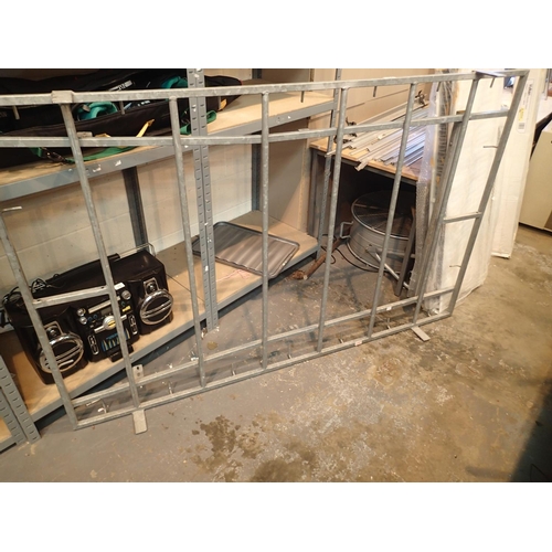 584 - Large galvanised roof rack. This lot is not available for in-house P&P, please contact the office fo... 