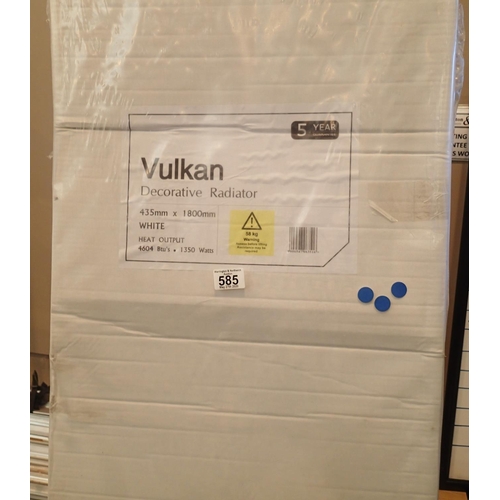 585 - New old stock Vulkan radiator 435 x 184 mm. This lot is not available for in-house P&P, please conta... 