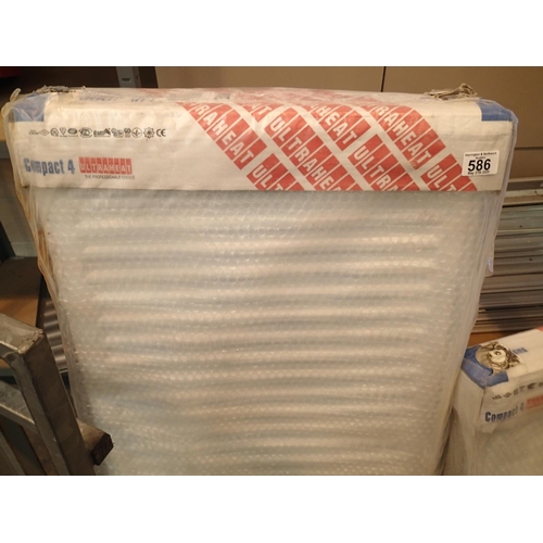 586 - New old stock, two compact ultra heat radiators 50 x 130 cm 55 x 100 cm. This lot is not available f... 