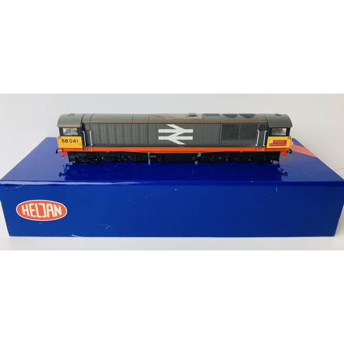 2016 - Heljan OO Gauge Class 58 041 BR Railfreight Livery Large Logo Red Stripe 'Ratcliffe Power Station' -... 