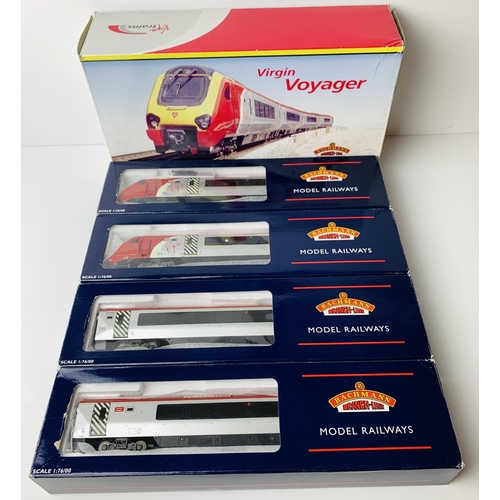 2039 - Bachmann OO Gauge 32-602 Class 220 Virgin Voyager 4 Car Unit 220018 'Dorset Voyager' - Boxed (4x Dra... 