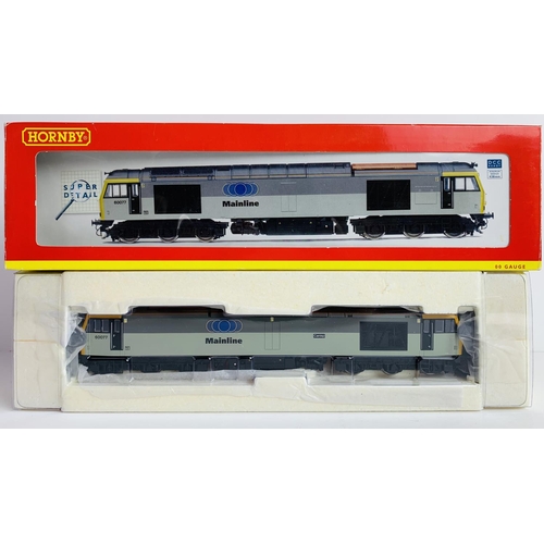 2057 - Hornby R2577 OO Gauge BR Class 60 077 Mainline Livery 'Canisp' - Boxed with Instructions. P&P Group ... 