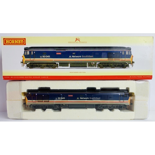 2059 - Hornby R2350 OO Gauge Class 50 NSE Network Southeast Weathered No.50045 'Achilles' - Boxed with Inst... 