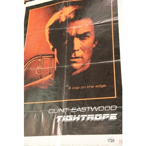 1729 - One sheet American film poster Clint Eastwood in Tightrope 1984 70 x 100 cm 
Condition Report: Some ... 