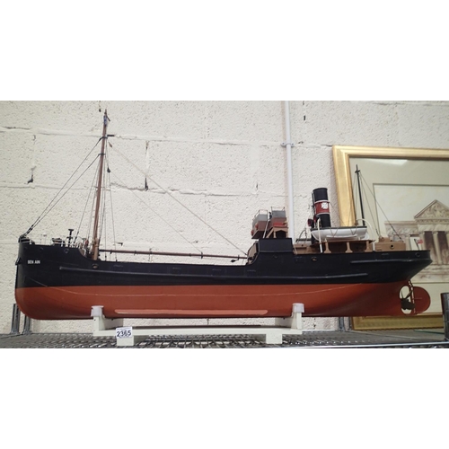 2365 - Radio control model boat Benain single hatch coaster, built from a Mountfield Models kit. Fully fitt... 