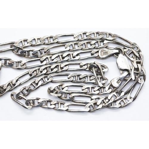 1181 - 925 silver flat anchor chain, L: 45 cm. P&P Group 1 (£14+VAT for the first lot and £1+VAT for subseq... 