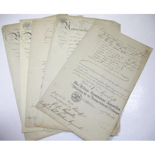 1572 - Collection of German military documents relating to army promotions c1870's. P&P Group 1 (£14+VAT fo... 