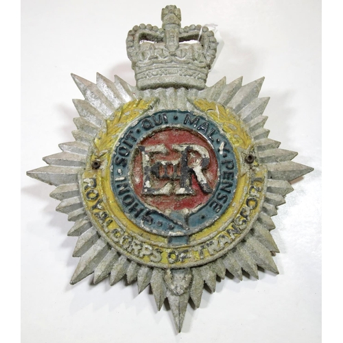 1593 - Post 1952 Royal Corps of Transport aluminium Barracks wall plaque. P&P Group 2 (£18+VAT for the firs... 