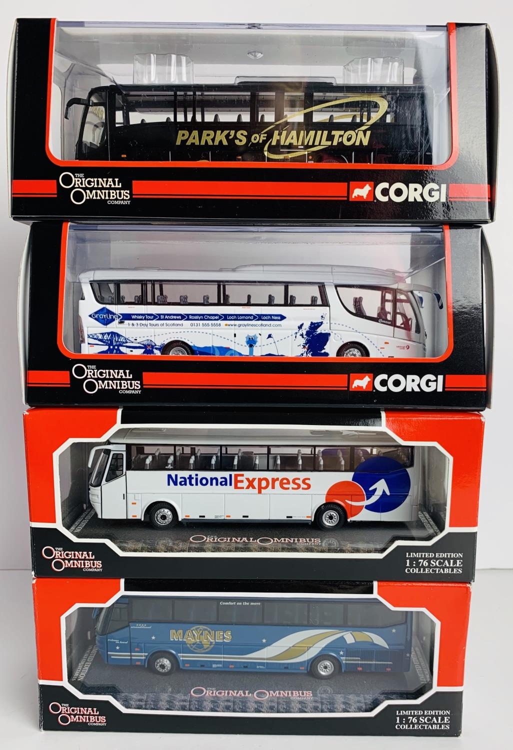 4x Corgi Omnibus 1:76 Buses - To Include: OM46106 Plaxton Panther