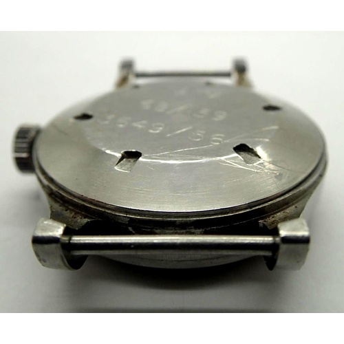 1576 - A gentleman's stainless steel British Military Omega RAF pilots wristwatch dated 1956, with black di... 