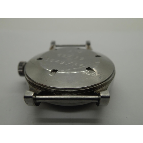 1576 - A gentleman's stainless steel British Military Omega RAF pilots wristwatch dated 1956, with black di... 