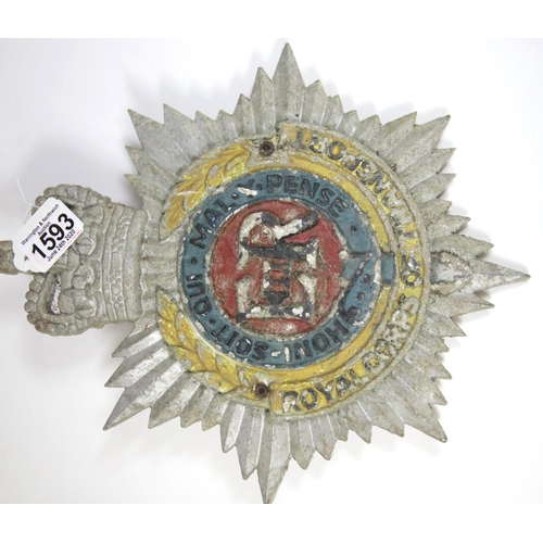1593 - Post 1952 Royal Corps of Transport aluminium Barracks wall plaque. P&P Group 2 (£18+VAT for the firs... 