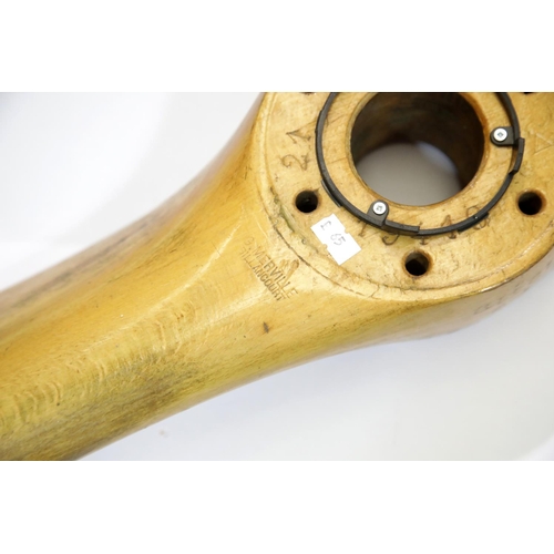 1610 - Wall display Propellor section removed from a vintage GY20 light aircraft. L: 86 cm. P&P Group 3 (£2... 